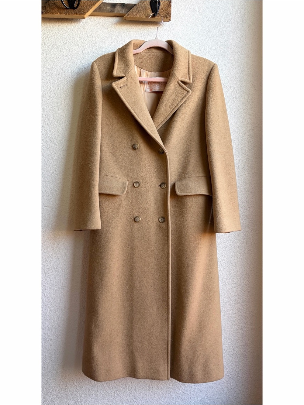 Vintage Camel Pendleton Wool Maxi Peacoat XS SM